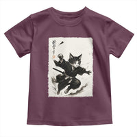 Samurai Cat Toddler T Shirt Japanese Sumie Cat Warrior Art - Wonder Print Shop