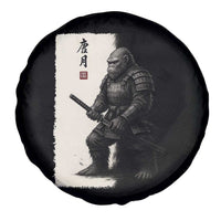 Samurai Bigfoot Spare Tire Cover Japanese Vintage Graphic Sumie Warrior Art - Wonder Print Shop
