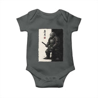 Samurai Bigfoot Baby Onesie Japanese Vintage Graphic Sumie Warrior Art - Wonder Print Shop