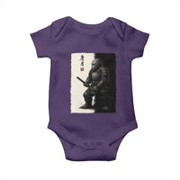 Samurai Bigfoot Baby Onesie Japanese Vintage Graphic Sumie Warrior Art - Wonder Print Shop