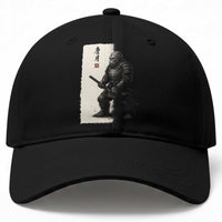 Samurai Bigfoot Baseball Cap Japanese Vintage Graphic Sumie Warrior Art