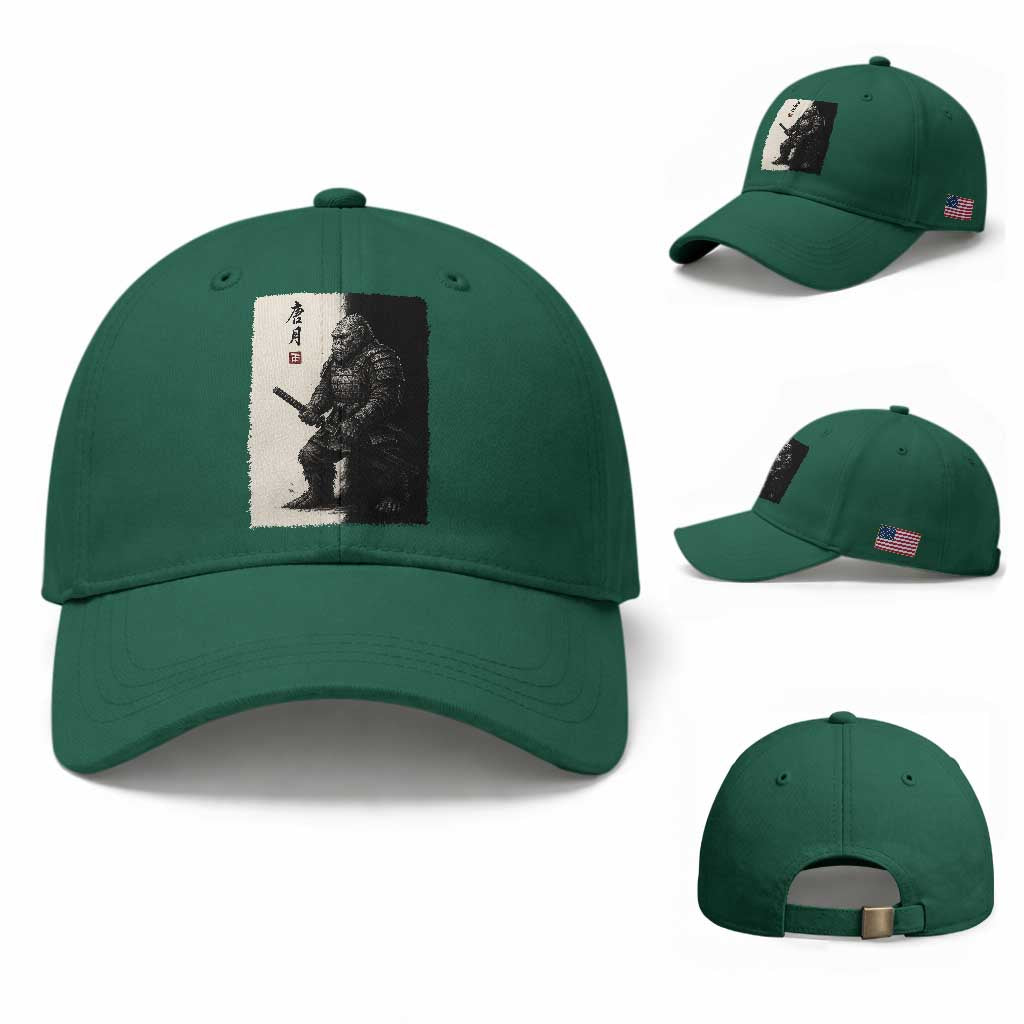 Samurai Bigfoot Baseball Cap Japanese Vintage Graphic Sumie Warrior Art