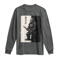 Samurai Bigfoot Long Sleeve Shirt Japanese Vintage Graphic Sumie Warrior Art - Wonder Print Shop