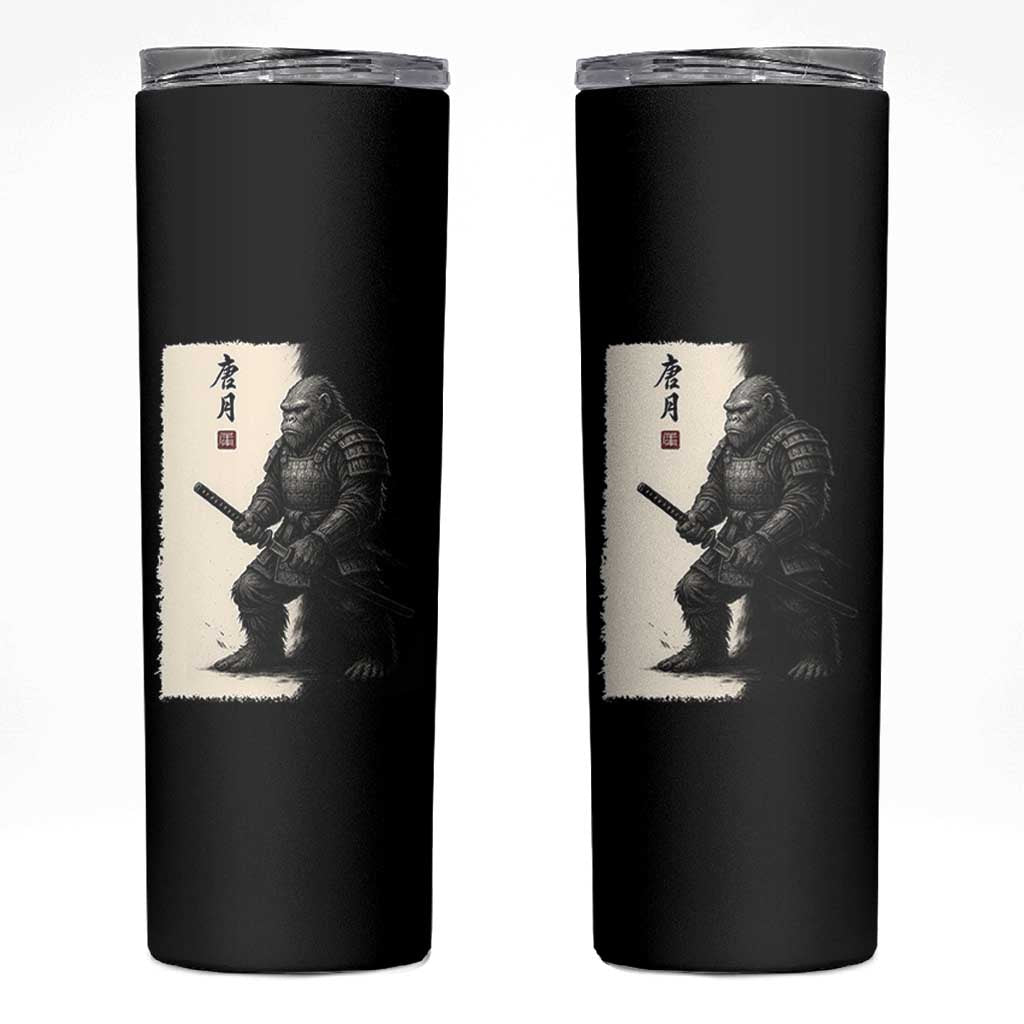 Samurai Bigfoot Skinny Tumbler Japanese Vintage Graphic Sumie Warrior Art