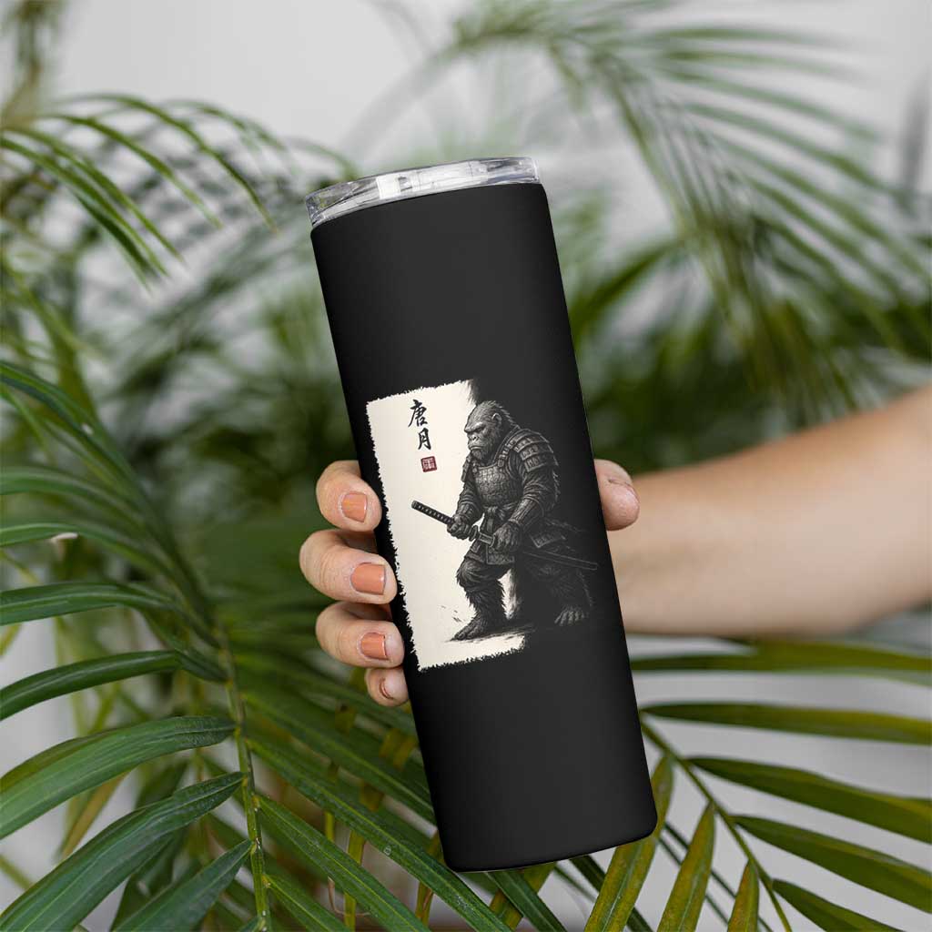 Samurai Bigfoot Skinny Tumbler Japanese Vintage Graphic Sumie Warrior Art
