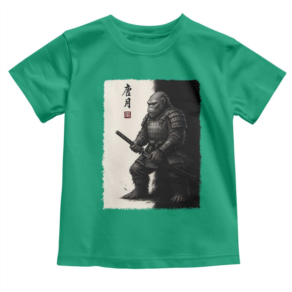 Samurai Bigfoot Toddler T Shirt Japanese Vintage Graphic Sumie Warrior Art - Wonder Print Shop
