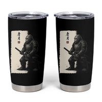 Samurai Bigfoot Tumbler Cup Japanese Vintage Graphic Sumie Warrior Art