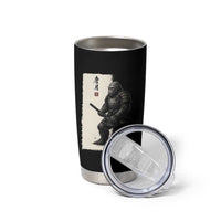 Samurai Bigfoot Tumbler Cup Japanese Vintage Graphic Sumie Warrior Art