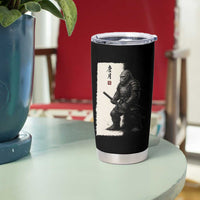 Samurai Bigfoot Tumbler Cup Japanese Vintage Graphic Sumie Warrior Art