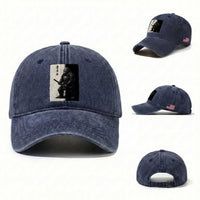 Samurai Bigfoot Washed Cotton Baseball Cap Japanese Vintage Graphic Sumie Warrior Art