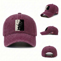 Samurai Bigfoot Washed Cotton Baseball Cap Japanese Vintage Graphic Sumie Warrior Art