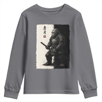 Samurai Bigfoot Youth Sweatshirt Japanese Vintage Graphic Sumie Warrior Art - Wonder Print Shop