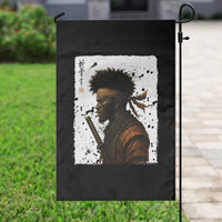 Afro American Samurai Garden Flag Japanese Vintage Graphic Sumie Katana - Wonder Print Shop