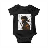 Afro American Samurai Baby Onesie Japanese Vintage Graphic Sumie Katana - Wonder Print Shop