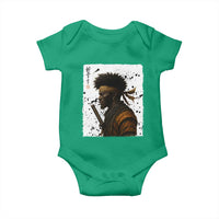 Afro American Samurai Baby Onesie Japanese Vintage Graphic Sumie Katana - Wonder Print Shop