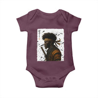 Afro American Samurai Baby Onesie Japanese Vintage Graphic Sumie Katana - Wonder Print Shop
