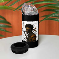 Afro American Samurai 4 in 1 Can Cooler Tumbler Japanese Vintage Graphic Sumie Katana
