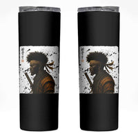 Afro American Samurai Skinny Tumbler Japanese Vintage Graphic Sumie Katana
