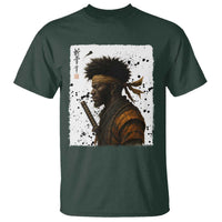 Afro American Samurai T Shirt Japanese Vintage Graphic Sumie Katana - Wonder Print Shop