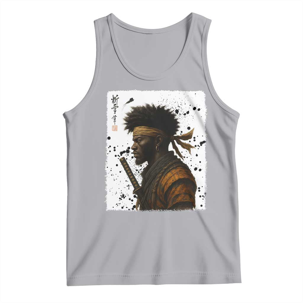 Afro American Samurai Tank Top Japanese Vintage Graphic Sumie Katana - Wonder Print Shop