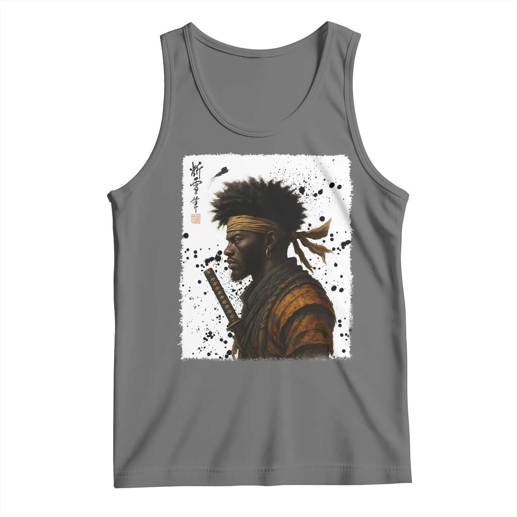 Afro American Samurai Tank Top Japanese Vintage Graphic Sumie Katana - Wonder Print Shop