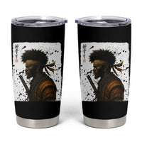 Afro American Samurai Tumbler Cup Japanese Vintage Graphic Sumie Katana