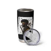 Afro American Samurai Tumbler Cup Japanese Vintage Graphic Sumie Katana