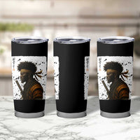 Afro American Samurai Tumbler Cup Japanese Vintage Graphic Sumie Katana