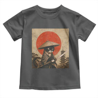 Vintage Samurai Black Cat Japanese Katana Toddler T Shirt Ukiyoe Cat Lover Gift