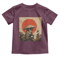Vintage Samurai Black Cat Japanese Katana Toddler T Shirt Ukiyoe Cat Lover Gift