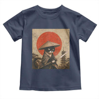 Vintage Samurai Black Cat Japanese Katana Toddler T Shirt Ukiyoe Cat Lover Gift