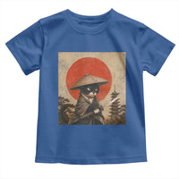 Vintage Samurai Black Cat Japanese Katana Toddler T Shirt Ukiyoe Cat Lover Gift
