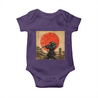 Japanese Samurai Baby Onesie Warrior With Katana Vintage Ukiyoe Style - Wonder Print Shop