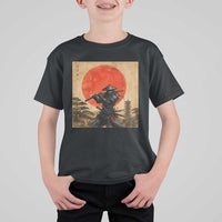 Japanese Samurai T Shirt For Kid Warrior With Katana Vintage Ukiyoe Style - Wonder Print Shop