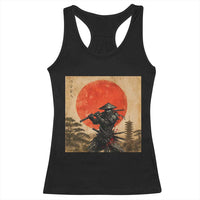 Japanese Samurai Racerback Tank Top Warrior With Katana Vintage Ukiyoe Style - Wonder Print Shop