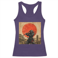 Japanese Samurai Racerback Tank Top Warrior With Katana Vintage Ukiyoe Style - Wonder Print Shop