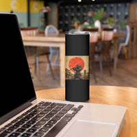 Japanese Samurai Skinny Tumbler Warrior With Katana Vintage Ukiyoe Style