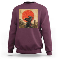 Japanese Samurai Sweatshirt Warrior With Katana Vintage Ukiyoe Style - Wonder Print Shop