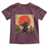 Japanese Samurai Toddler T Shirt Warrior With Katana Vintage Ukiyoe Style - Wonder Print Shop