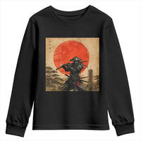 Japanese Samurai Youth Sweatshirt Warrior With Katana Vintage Ukiyoe Style - Wonder Print Shop