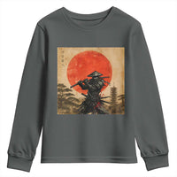 Japanese Samurai Youth Sweatshirt Warrior With Katana Vintage Ukiyoe Style - Wonder Print Shop