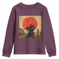 Japanese Samurai Youth Sweatshirt Warrior With Katana Vintage Ukiyoe Style - Wonder Print Shop