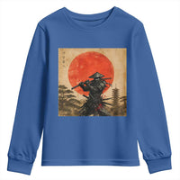 Japanese Samurai Youth Sweatshirt Warrior With Katana Vintage Ukiyoe Style - Wonder Print Shop