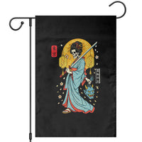 Horror Samurai Geisha Skull Garden Flag Japanese Kimono And Katana - Wonder Print Shop