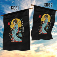 Horror Samurai Geisha Skull Garden Flag Japanese Kimono And Katana - Wonder Print Shop