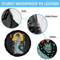 Horror Samurai Geisha Skull Spare Tire Cover Japanese Kimono And Katana - Wonder Print Shop