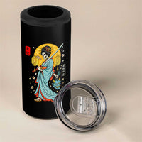Horror Samurai Geisha Skull 4 in 1 Can Cooler Tumbler Japanese Kimono And Katana