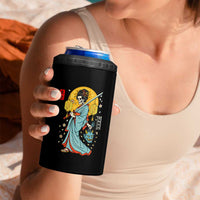 Horror Samurai Geisha Skull 4 in 1 Can Cooler Tumbler Japanese Kimono And Katana