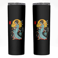 Horror Samurai Geisha Skull Skinny Tumbler Japanese Kimono And Katana