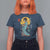 Horror Samurai Geisha Skull T Shirt For Women Japanese Kimono And Katana - Wonder Print Shop
